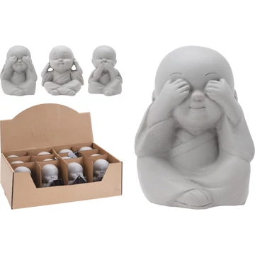 Buddha szürke 8 cm 