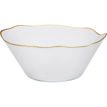 Üvegtál arany széllel – 28 cm