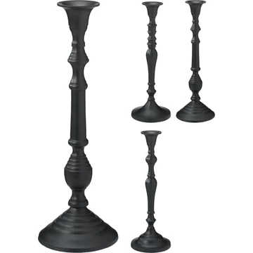 Fekete gyertyatartó – 29 cm