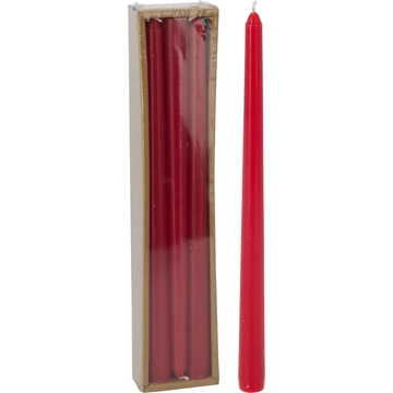 Piros gyertya szett – 30 cm, 6 db
