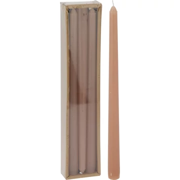 Gyertya szürkésbarna – 30 cm, 6 db