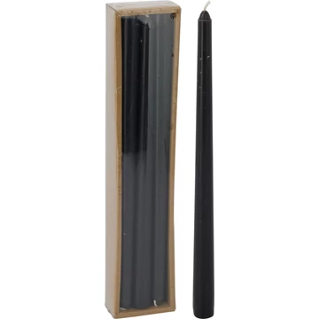 Fekete gyertya szett – 30 cm, 6 db