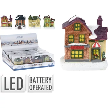 LED-es téli házikó – 9 cm