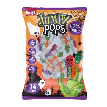 Jumpy Pops – pattogós nyalóka Halloween, 140 g