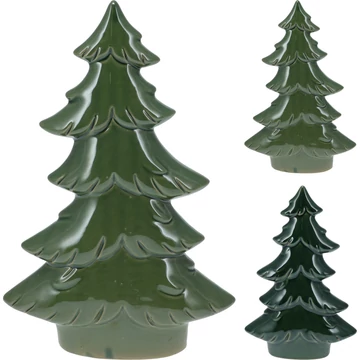 Fenyőfa kerámia – zöld 25 cm 