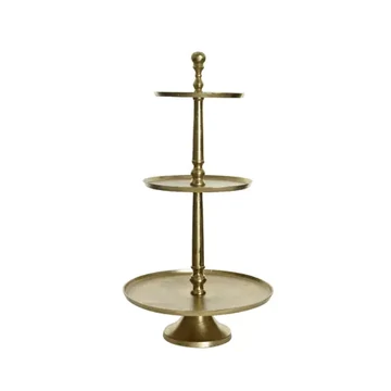 Arany alumínium állvány, kerek, 81 cm – tálaló