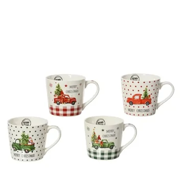 Karácsonyi porcelán bögre – 8,5 cm