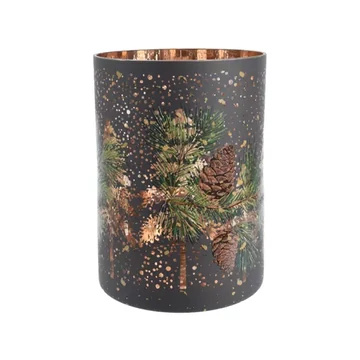 Fenyő mintás mécsestartó 18 cm
