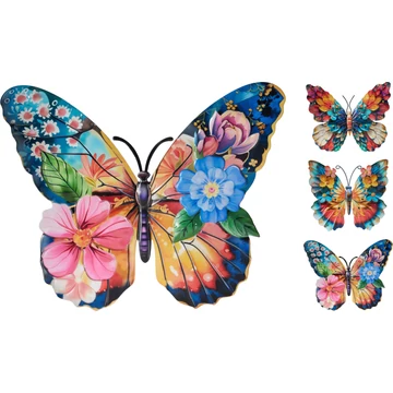 Pillangó fém mintás 25 cm