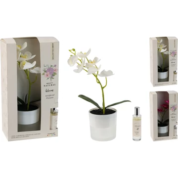 Orchidea műnövény – LED világítással és illatpermettel