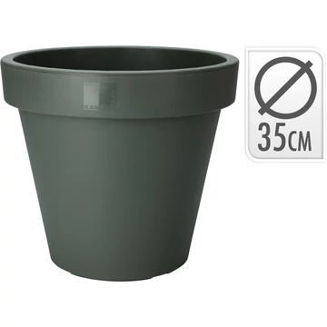 Kerek műanyag kaspó – 35 cm, zöld
