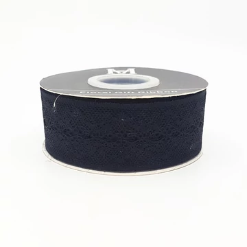 Csipke szalag 4 cm 23 m, fekete