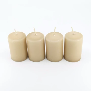 Adventi henger gyertya 4 db-os 40x60 mm, bézs