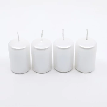 Adventi gyertya 4 db-os 40x60 mm gyöngyfehér