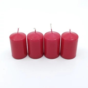 Adventi henger gyertya 4 db-os 40x60 mm, piros