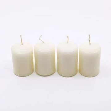 Adventi henger gyertya 4 db-os 40x60 mm, törtfehér