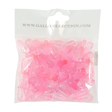 Fűzhető gyöngy zacsiban, pink