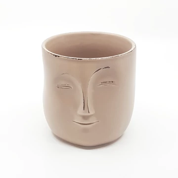 Fej alakú kerémia kaspó 12 cm