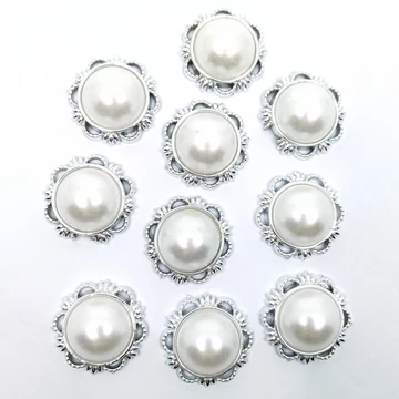 Bross kerek 10 db 3x3 cm, ezüst