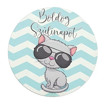 Fa tábla 7x7 cm 5 db, "Boldog Szülinapot"