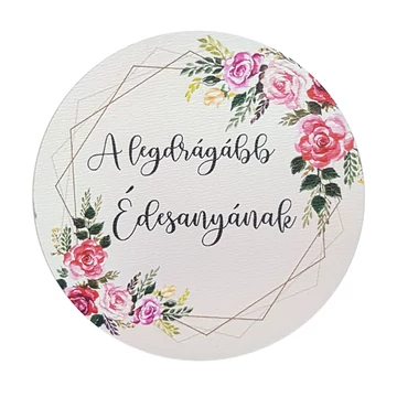 Fa tábla 7x7 cm 5 db, "A legdrágább Édesanyának"