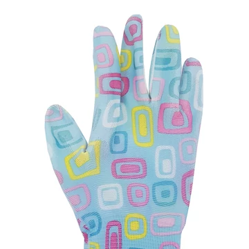 erti kesztyű – mintás, kék alapon színes mintás