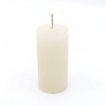 Rusztikus henger gyertya 50x100 mm, törtfehér