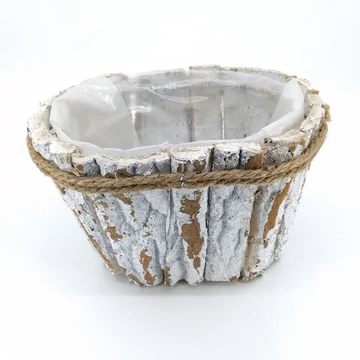 Kéreg tál + dekor zsinór WD-5, 18x13x14 cm