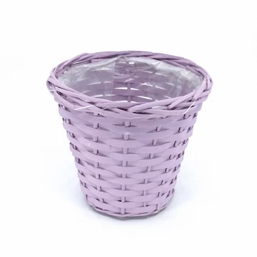 Pasztell fonott kosár 18 cm, lila