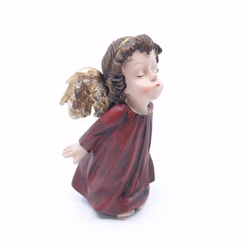 Angyal piros ruhás 12 cm