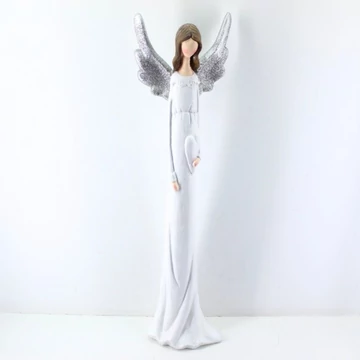 Angyal ezüst szárnnyal 60 cm