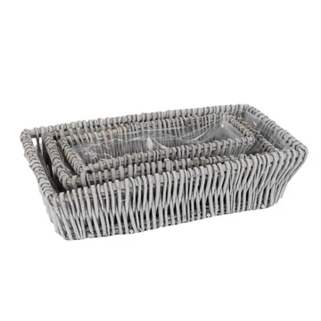 Fonott kosár 2024A427 3db/szett, 35x15x9 cm + 42x20x11 cm + 50x26x13 cm