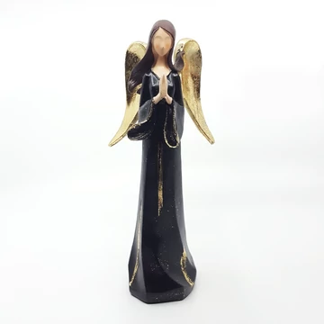 Angyal fekete/arany 28 cm