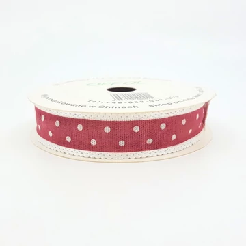 Pöttyös szalag 2,8 cm 10 m, piros