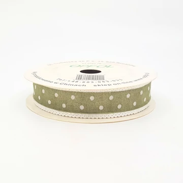 Pöttyös szalag 2,8 cm 10 m, zöld