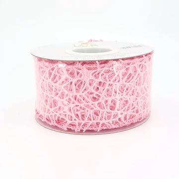Hálós szalag – 5 cm × 10 m, hot pink