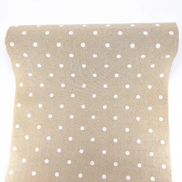 Pöttyös juta anyag 28 cm 5 m