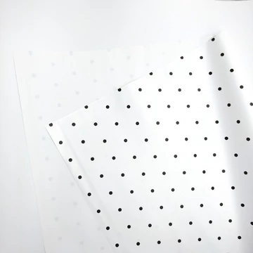 Fólia pöttyös 58x58 cm 20 ív/csomag fekete-fehér