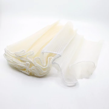 Gyöngyös rakott organza 28 cm 4,11 m, krém