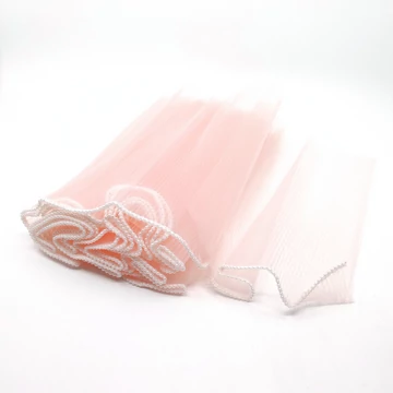 Gyöngyös rakott organza 28 cm 4,11 m, rózsaszín