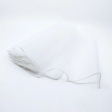 Gyöngyös rakott organza 28 cm 4,11 m, fehér
