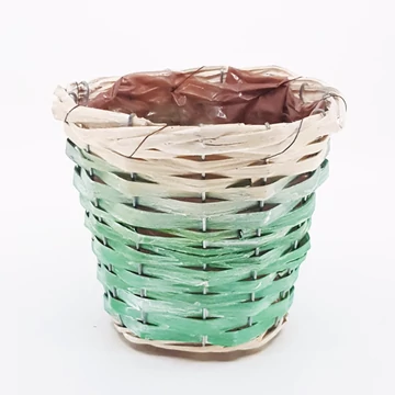 Vessző kaspó 14 cm zöld