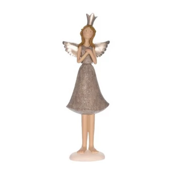 Angyal koronával polyresin 36 cm