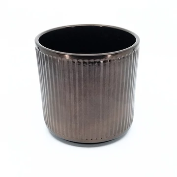 Stripes kaspó bronz 13 cm