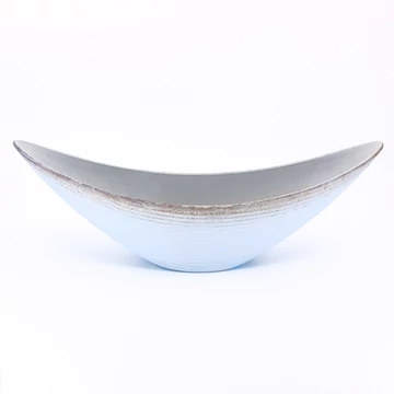 Csíkozott műanyag csónak kék 35 cm