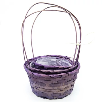 Bambusz florentin lila szett 3 db-os, 21 cm + 19 cm + 15 cm