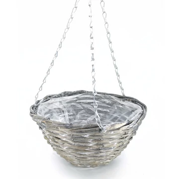 Függő kaspó kerek szürke 20 cm