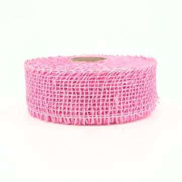 Juta szalag – 5 cm × 10 m, rózsaszín