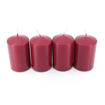 Adventi henger gyertya 4 db-os 50x70 mm, piros