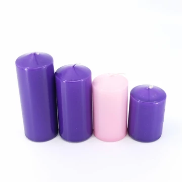 Adventi lépcsős gyertya 4 db-os, 3 lila + 1 rózsaszín